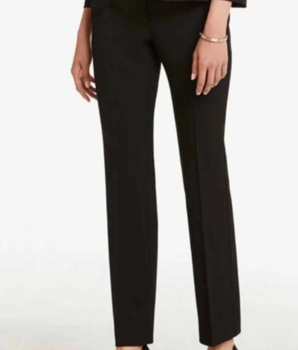 Ann Taylor Factory The Straight Dress Pants Women 10 Black Pleat Workwear Office